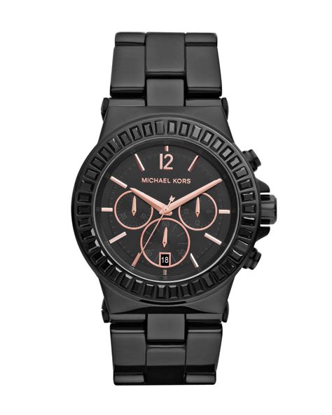 michael kors black on black ceramic watch 2010|mk5161.